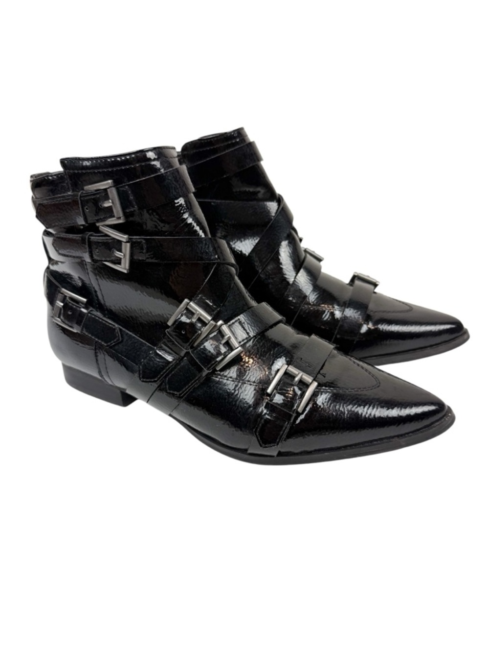 Coconuts by Matisse Black Patent Buckle Ankle Boots